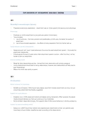 Know Explanations of attachment: Bowlby's theory thumbnail