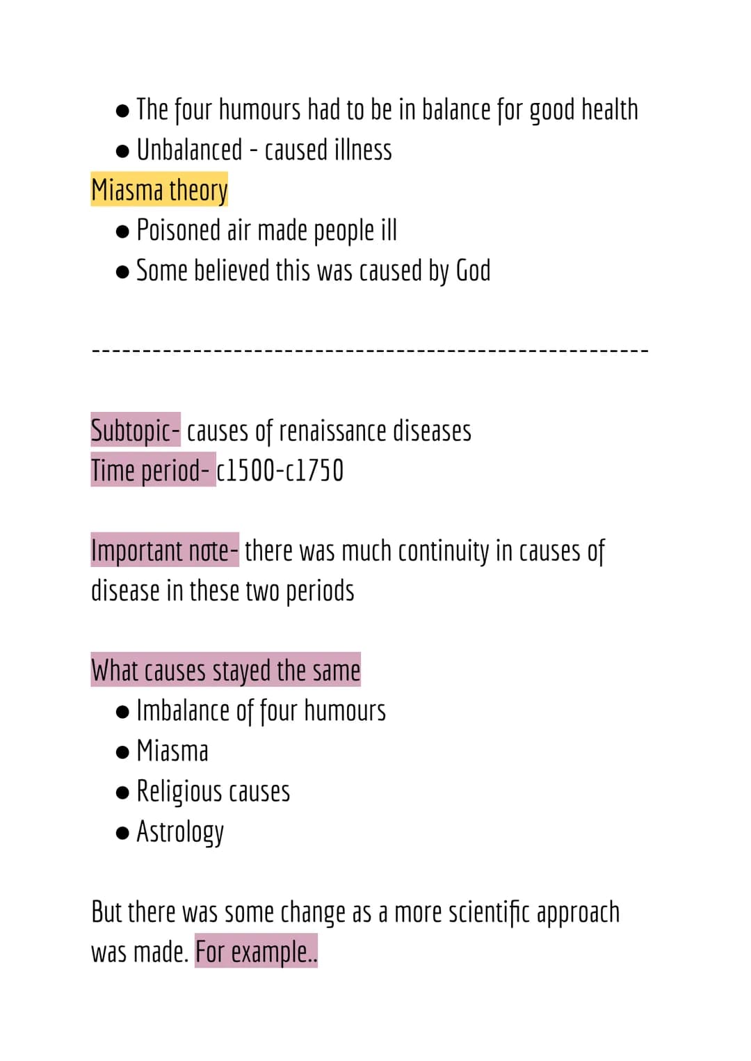 Medicine through time
Subtopic-causes of medieval diseases
Time period- c1250-c1500
Religious causes
• Illness sent by God as a punishment a