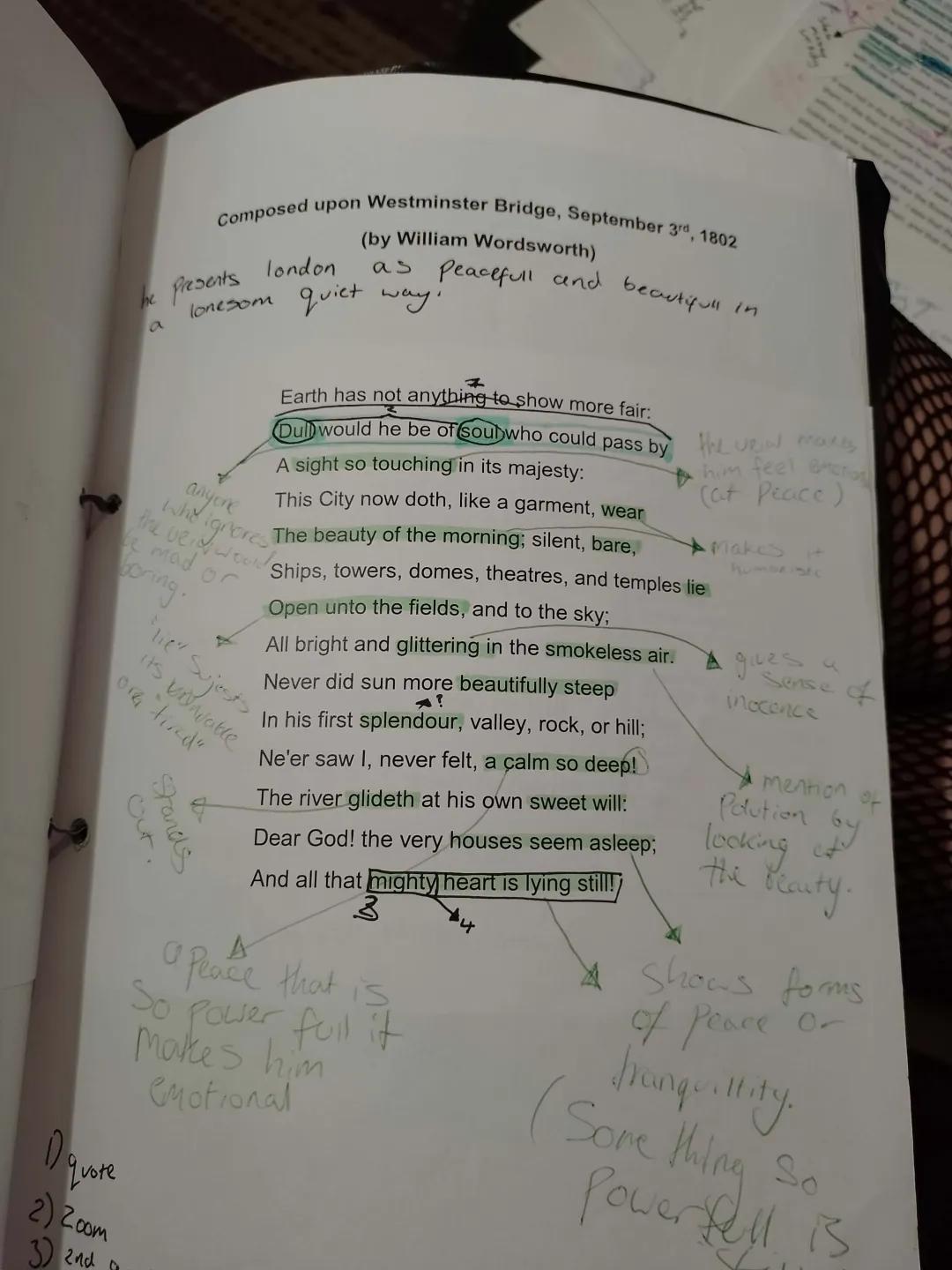 Analysis of 'Composed Upon Westminster Bridge' by William Wordsworth