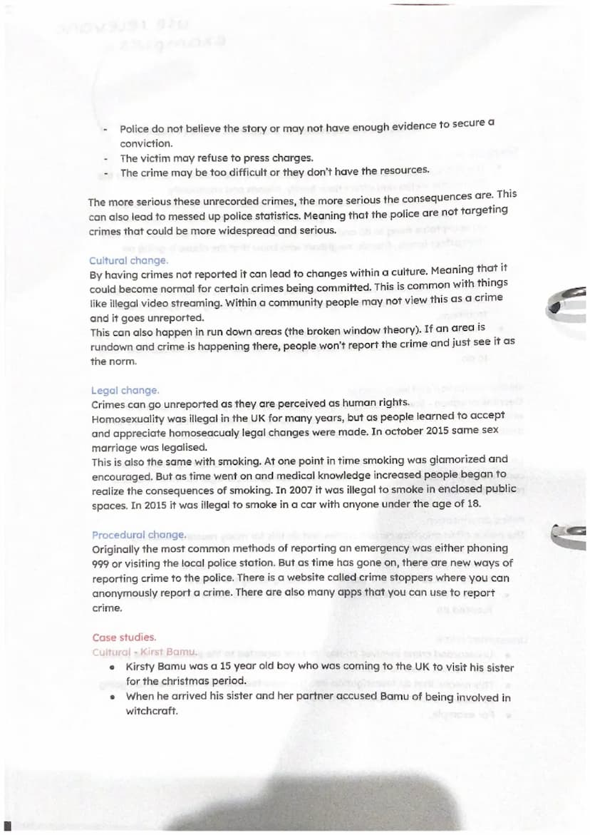 use relevanc
examples
ac 1.3 - explain the consequences of unreported crime (4 marks).
The ripple effect.
•The ripple effect describes how t