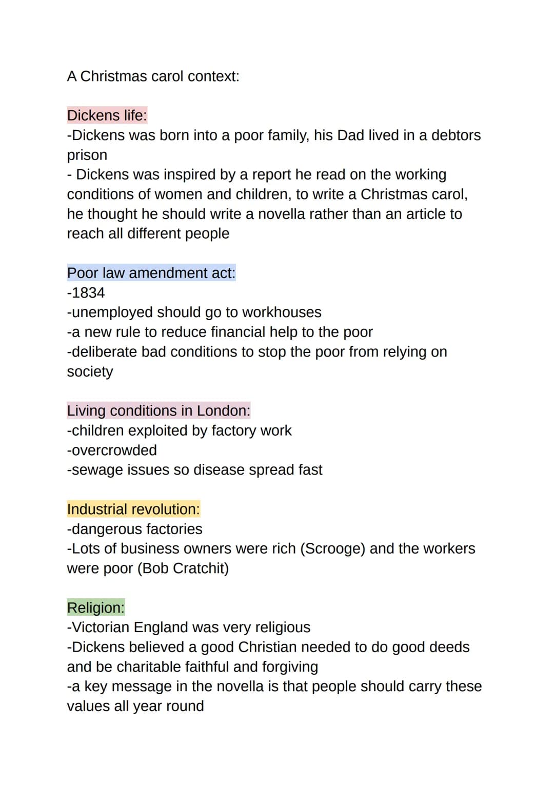 A Christmas carol context:
Dickens life:
-Dickens was born into a poor family, his Dad lived in a debtors
prison
- Dickens was inspired by a