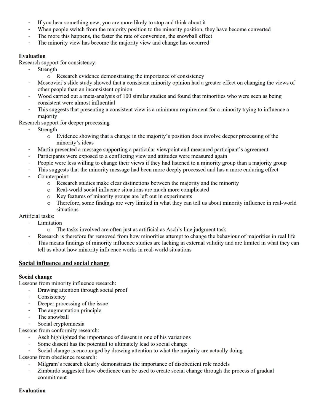 # Social influence
Conformity: Types and Explanations, to Social Roles
Obedience: Situational Variables, Situational Explanations, Dispositi