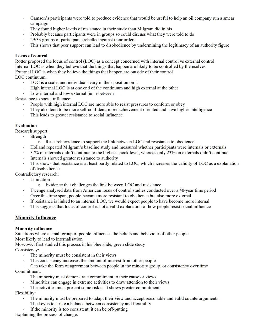 # Social influence
Conformity: Types and Explanations, to Social Roles
Obedience: Situational Variables, Situational Explanations, Dispositi