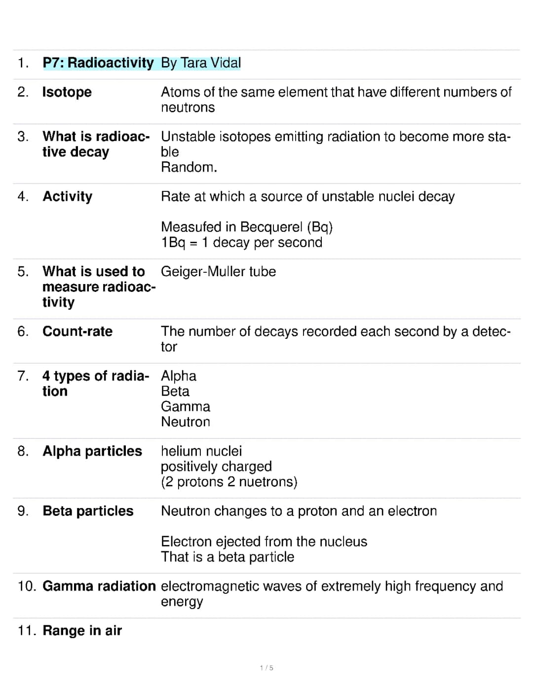 GCSE Physics AQA Radioactivity: Full Topic Coverage with Questions and Answers