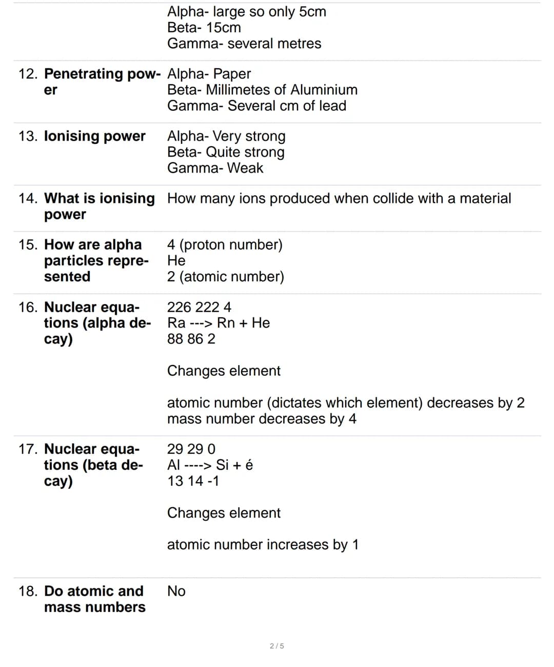 1. P7: Radioactivity
2. Isotope
3. What is radioac-
tive decay
4. Activity
5. What is used to
measure radioac-
tivity
6. Count-rate
8. Alpha