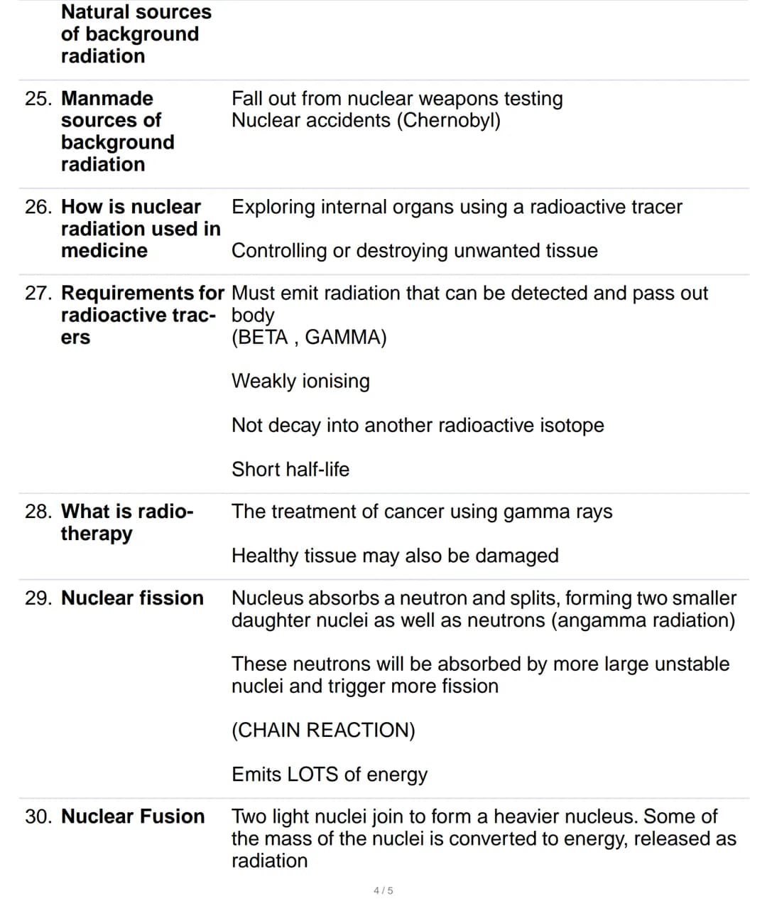 1. P7: Radioactivity
2. Isotope
3. What is radioac-
tive decay
4. Activity
5. What is used to
measure radioac-
tivity
6. Count-rate
8. Alpha