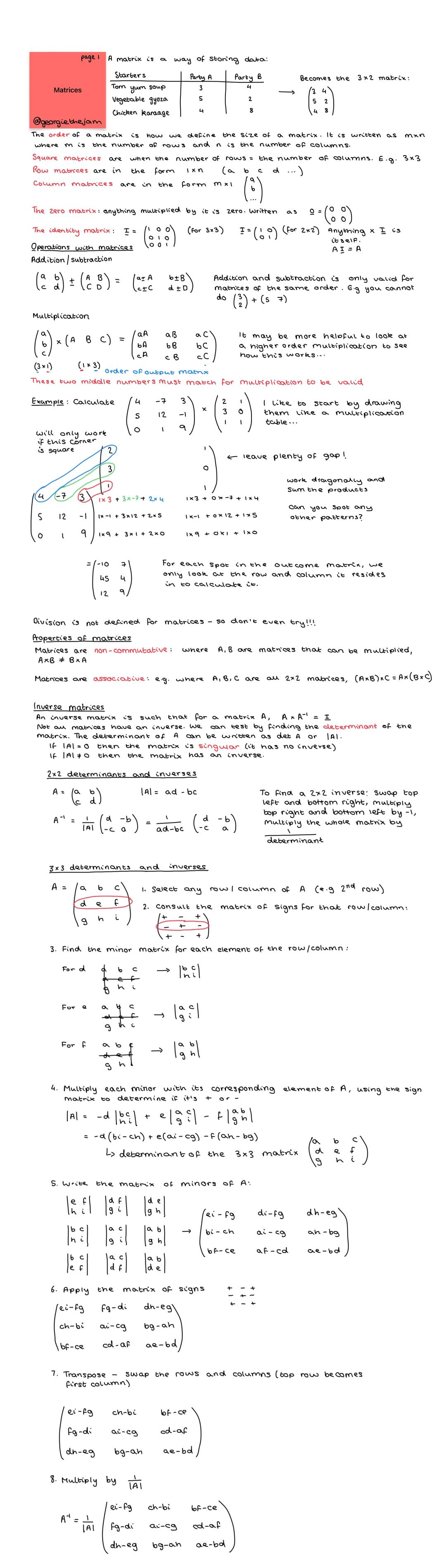 page 1: A matrix is a way of storing data

# Matrices

| Starters       | Party A | Party B |
| :------------- | :------ | :------ |
| Tom y