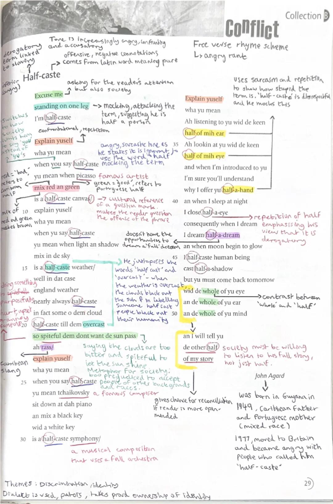 ABCD rhyme scheme

No Problem

Conflict
CollectionB
I am not de problem refrain-repetition of a single line,
alliteration of heary 'b' <- Bu