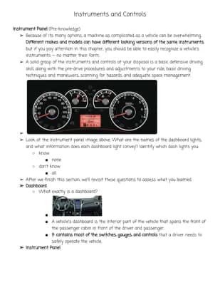 Know Car Instruments and Controls thumbnail