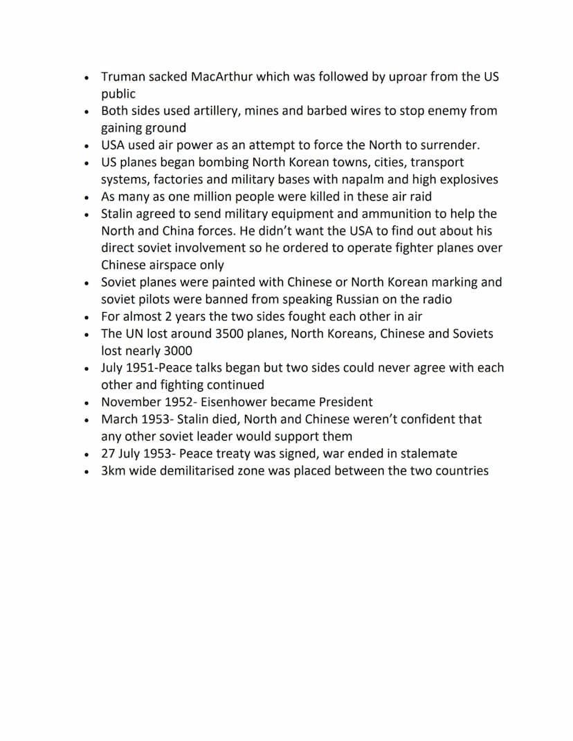 GCSE AQA-History conflict in Asia Korean War Notes
Cold war
• USSR were communist USA were capitalist with a democratically
elected governme