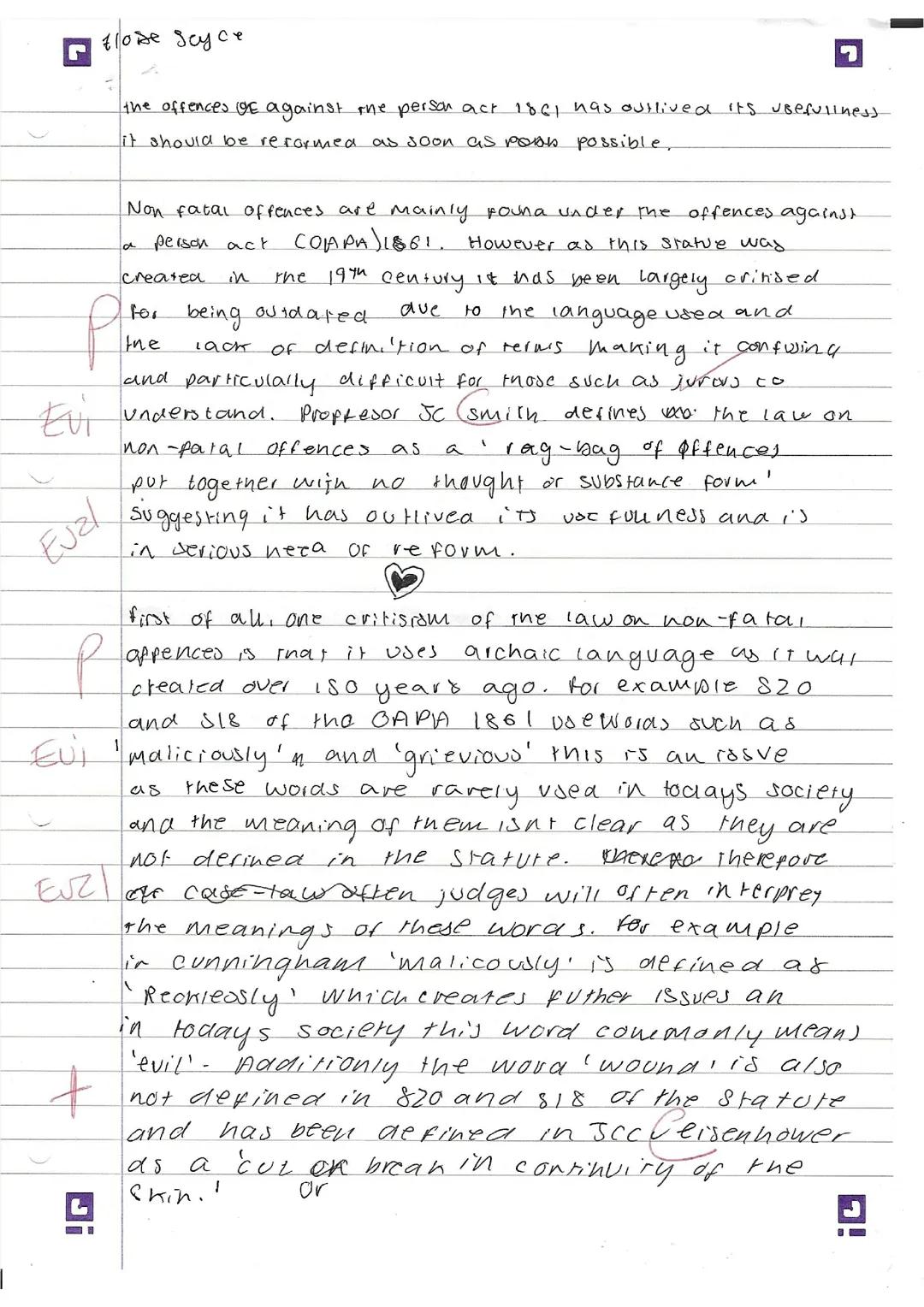 non-fatal offences evaluation 20/20