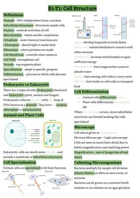 Know GCSE AQA B1-T1: Cell Structure thumbnail