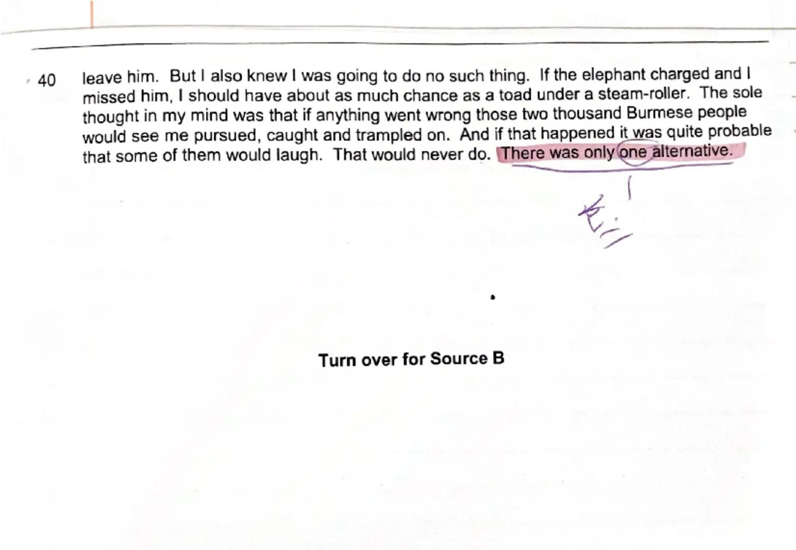 Source A

George Orwell was a young British writer who started work in 1922 as a policeman in Burma. At
that time, Burma was part of the Bri