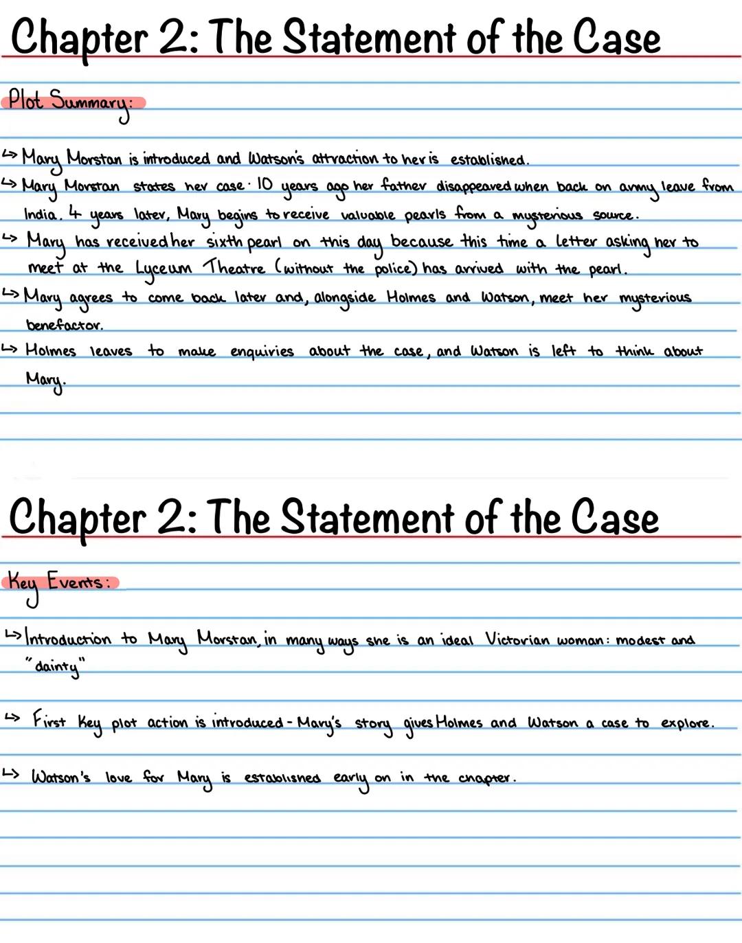 The sign of the four - chapter 2:  The statement of the case