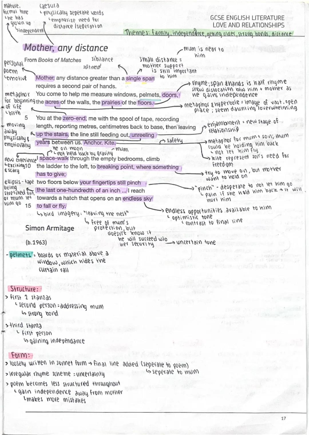 Mother, any distance detailed annotations 