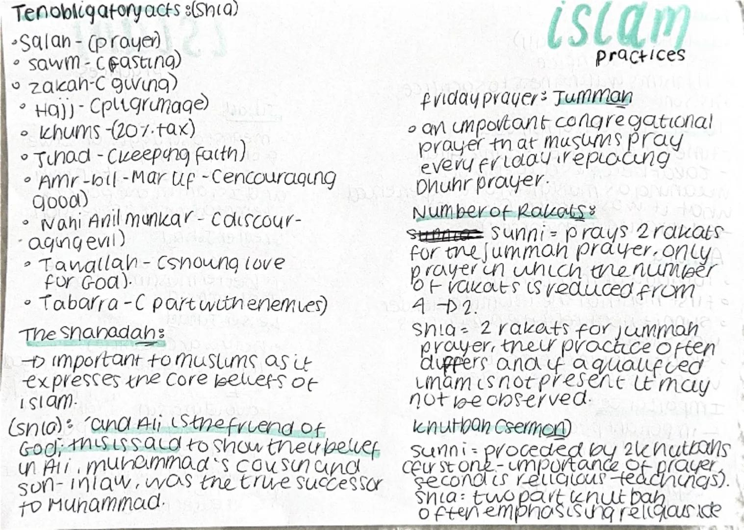 --- OCR Start ---
Festivals:
id-ul-Adha (end of Hajj)
- Festival of sacrifice
- Ibrahim's willingness to sacrifice his son.
Id-ul-Fitr (end 