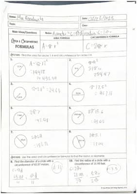 Know Area & circumference formulas thumbnail