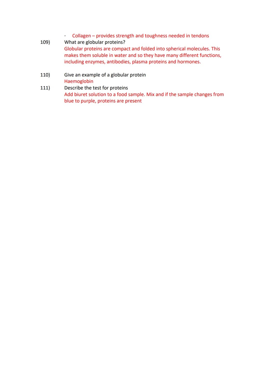 Revision card questions for biological compounds
Inorganic lons
1) Define atom
The basic unit of a chemical element
2) Define element
Substa