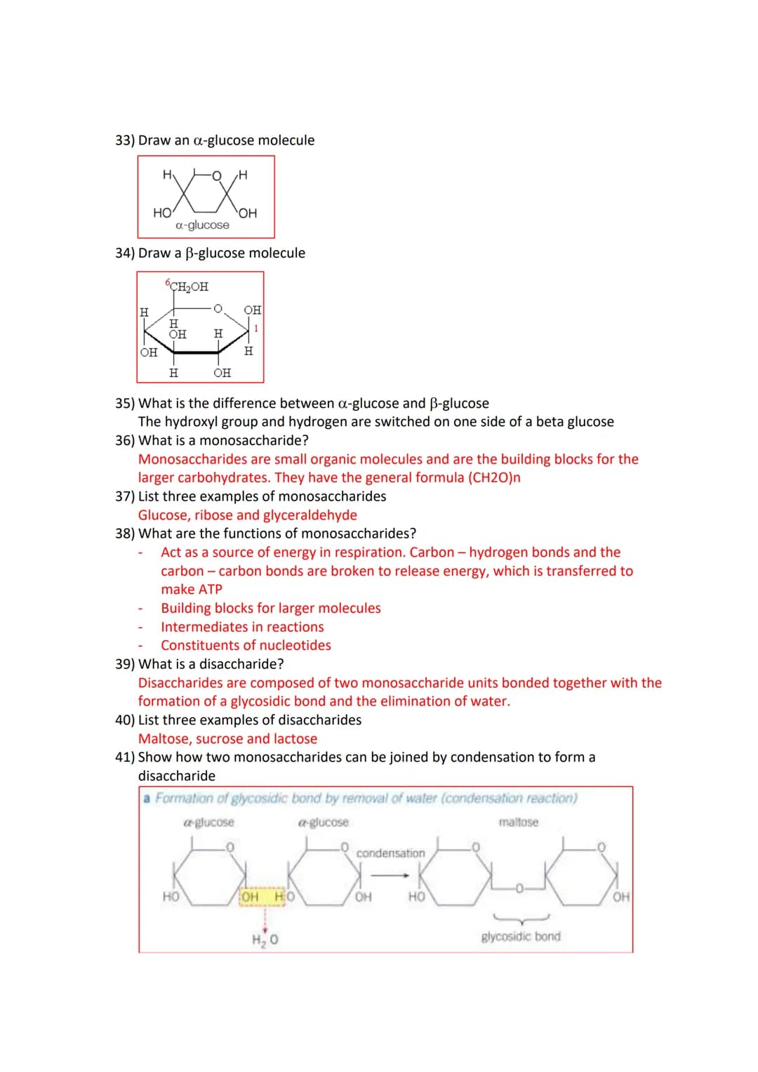 Revision card questions for biological compounds
Inorganic lons
1) Define atom
The basic unit of a chemical element
2) Define element
Substa