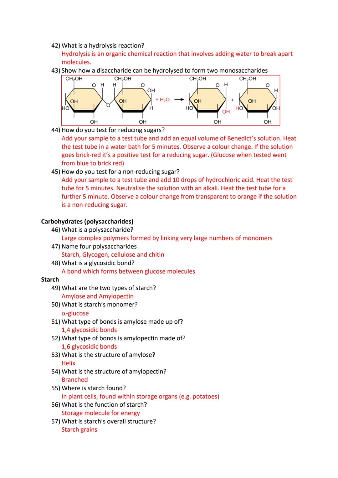 Revision card questions for biological compounds
Inorganic lons
1) Define atom
The basic unit of a chemical element
2) Define element
Substa