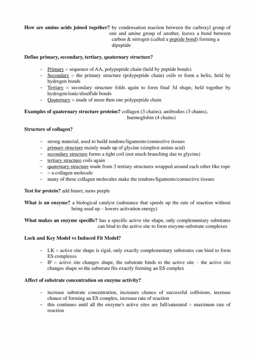 Module 1 (Biological Molecules) Revision Notes
What are biological molecules? molecules made and used by living organisms e.g. Carbohydrates
