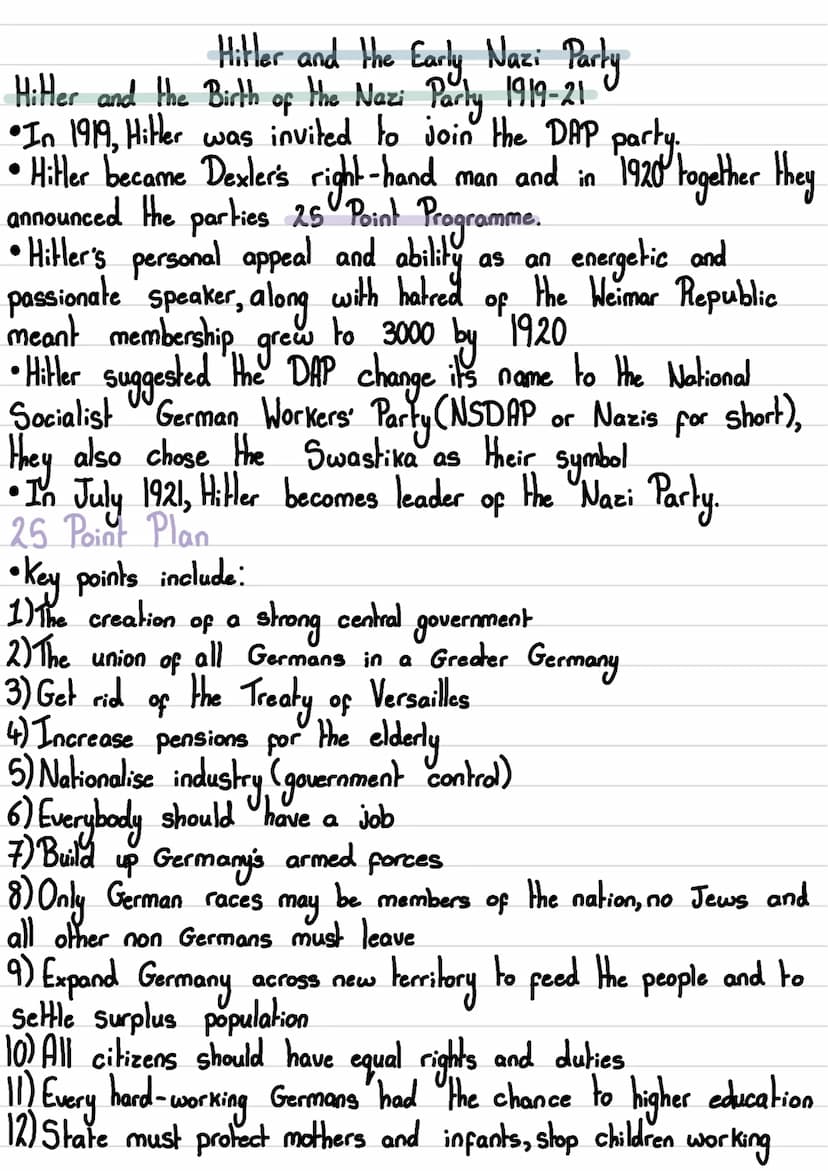 Hitlers Rise To Power
Hitler and the Early Nazi Parky
2 The Munich Putsch Putsch 1923
1
3
The Lean Year 1924-1928
4
How did Hitter become Ch