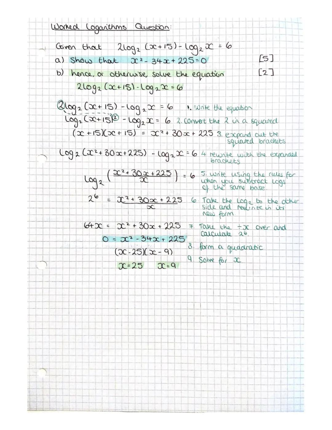 Logarithms - Step by Step