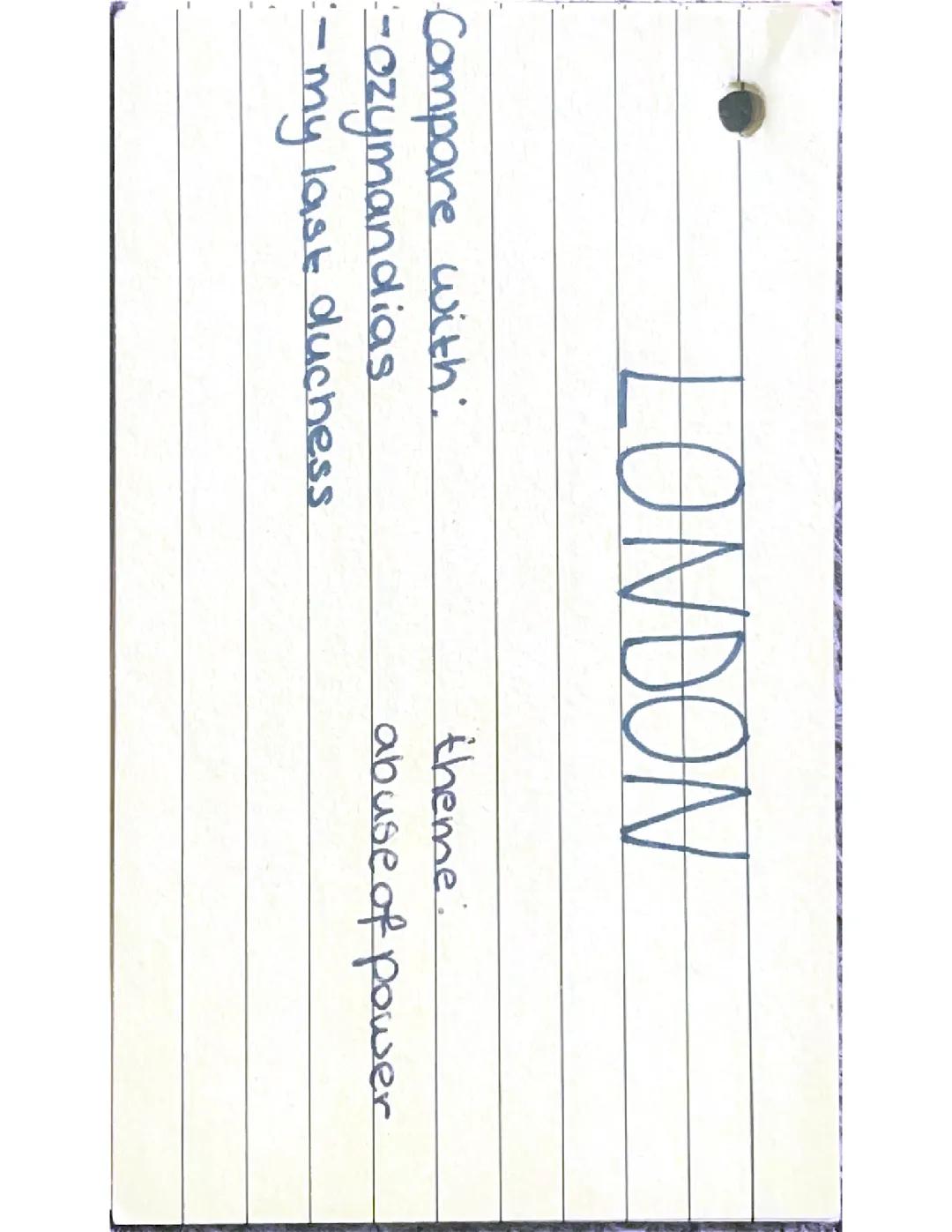 Power and Conflict Poem Flashcards