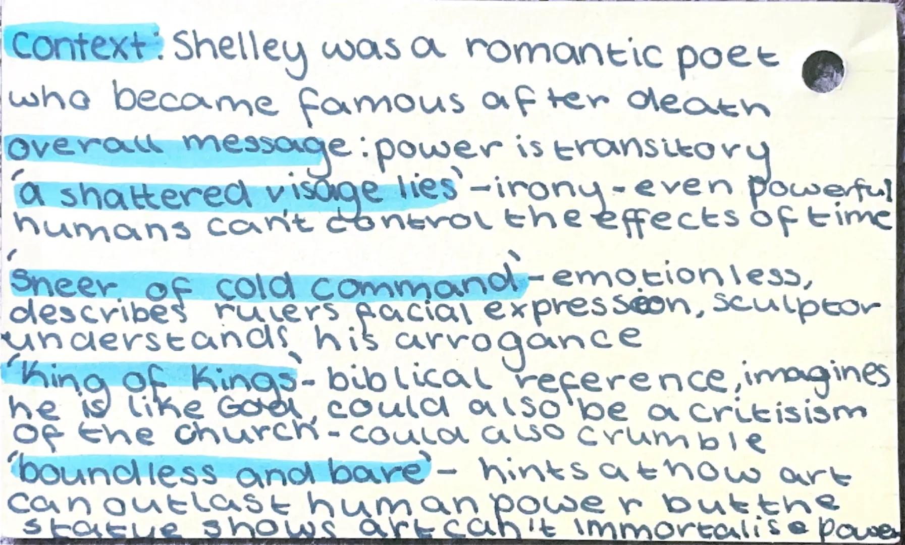 LONDON
Compare with:
-Ozymandias
- my last duchess
theme:
abuse of power Context. Blake respected the bible but
disliked the church. often w