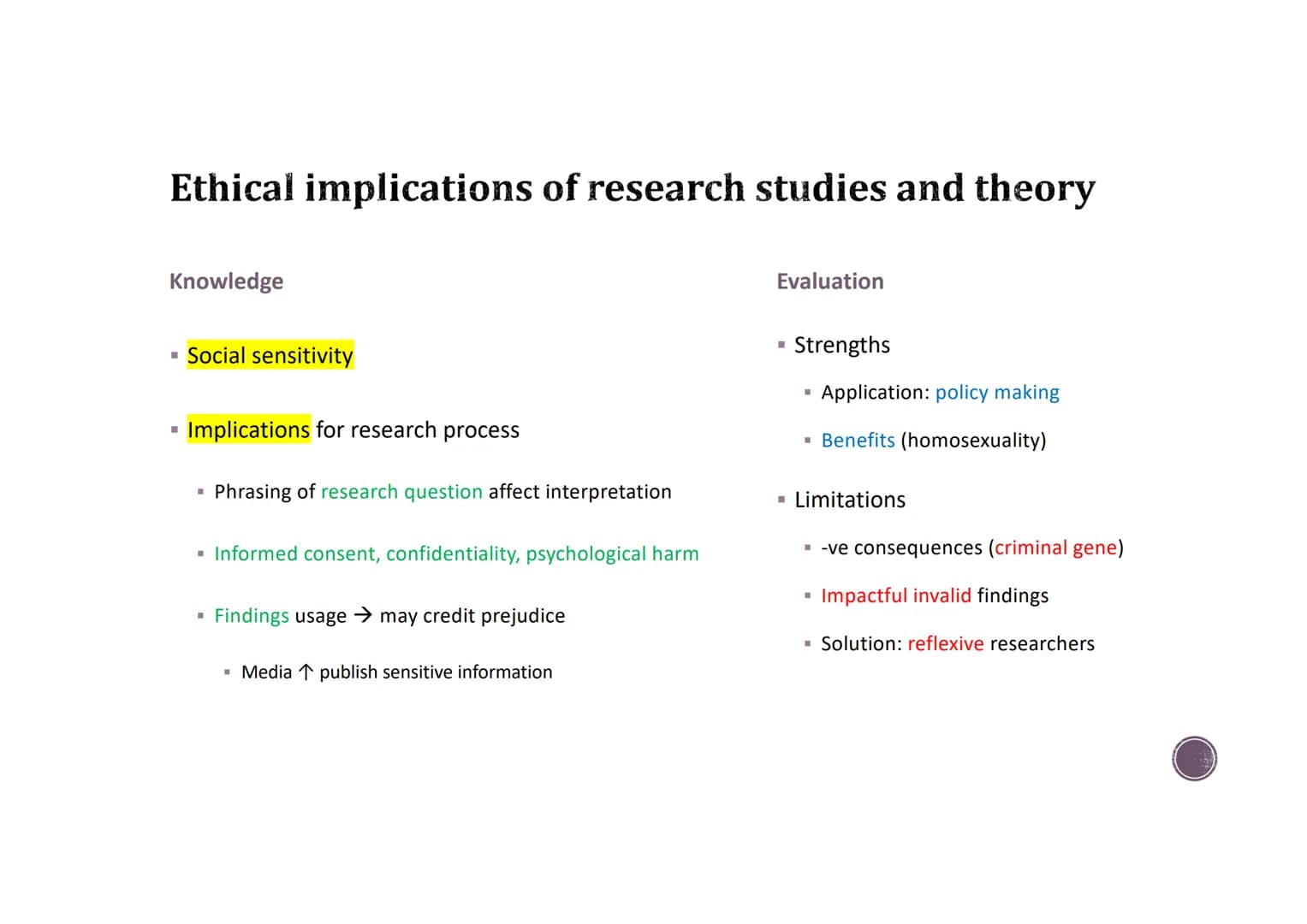 3.1 A
ISSUES AND
DEBATES
→ Free will and determinism
Idiographic and nomothetic
approach
→ Ethical implications of
research studies and theo
