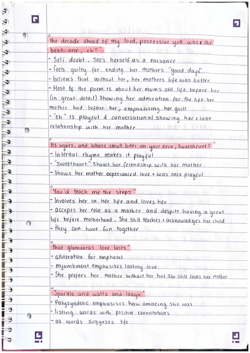 POETRY - before you
SUMMARY
were mine
The speaker looks back on her mothers life before
She had kids. She was fun and glamourous and the
spe
