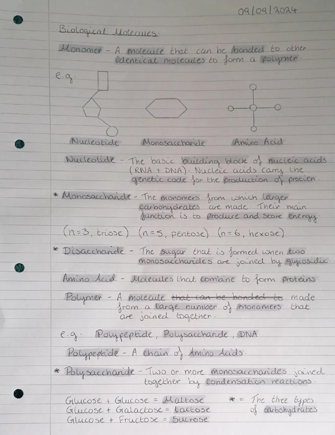 TOPIC 1: A-Level Biology