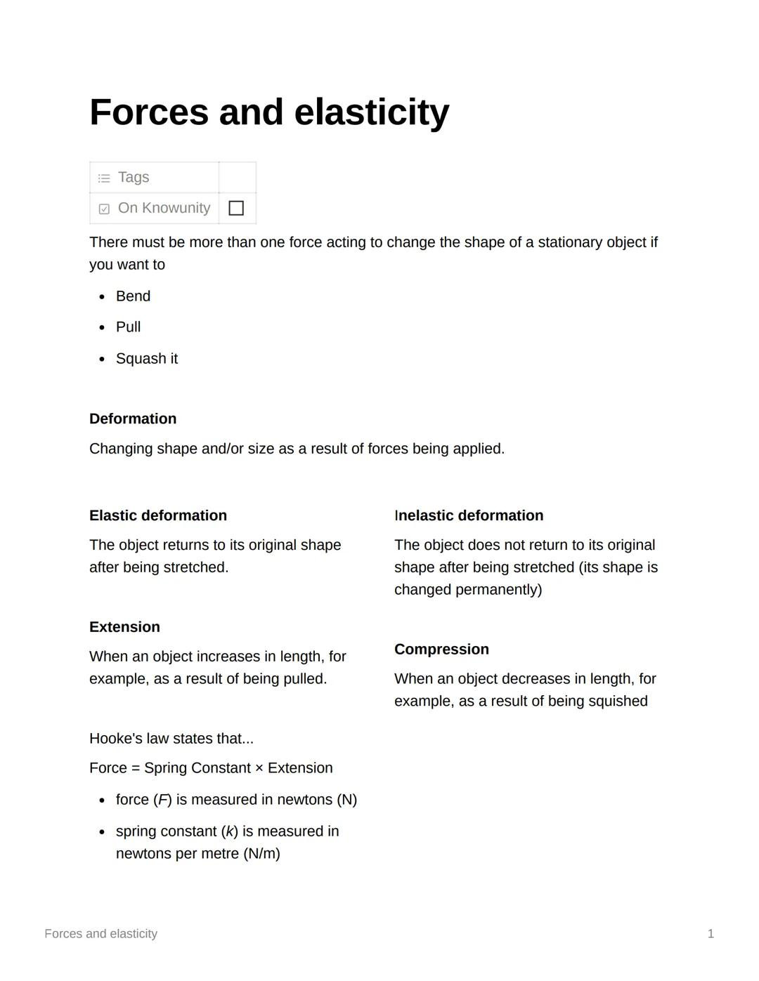 Forces and elasticity
Tags
On Knowunity
There must be more than one force acting to change the shape of a stationary object if
you want to
B