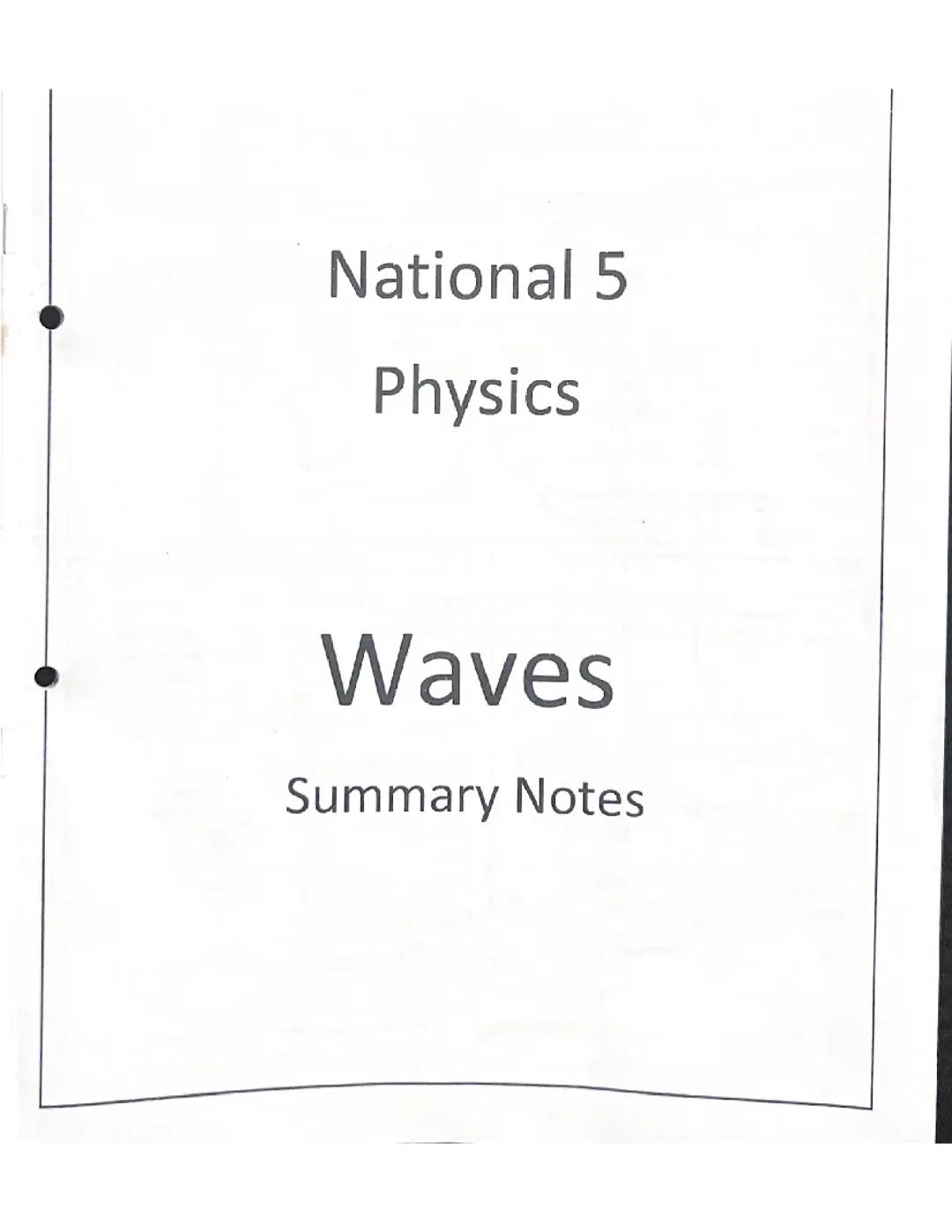Understanding Waves in National 5 Physics