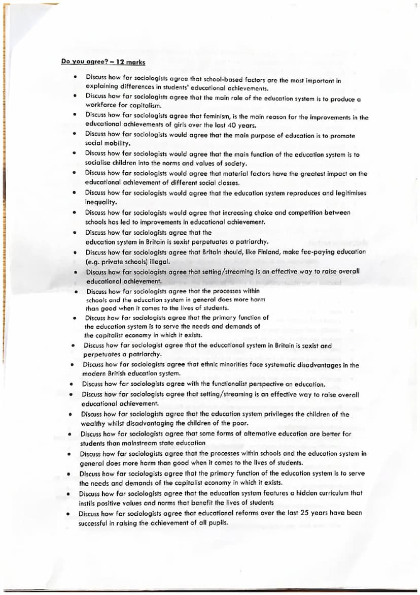 Families
Describe - 3 marks
●
●
●
.
●
●
●
●
●
●
●
●
●
●
●
·
●
●
●
·
.
Identify and explain - 4 marks
Identity and explain one factor that ma