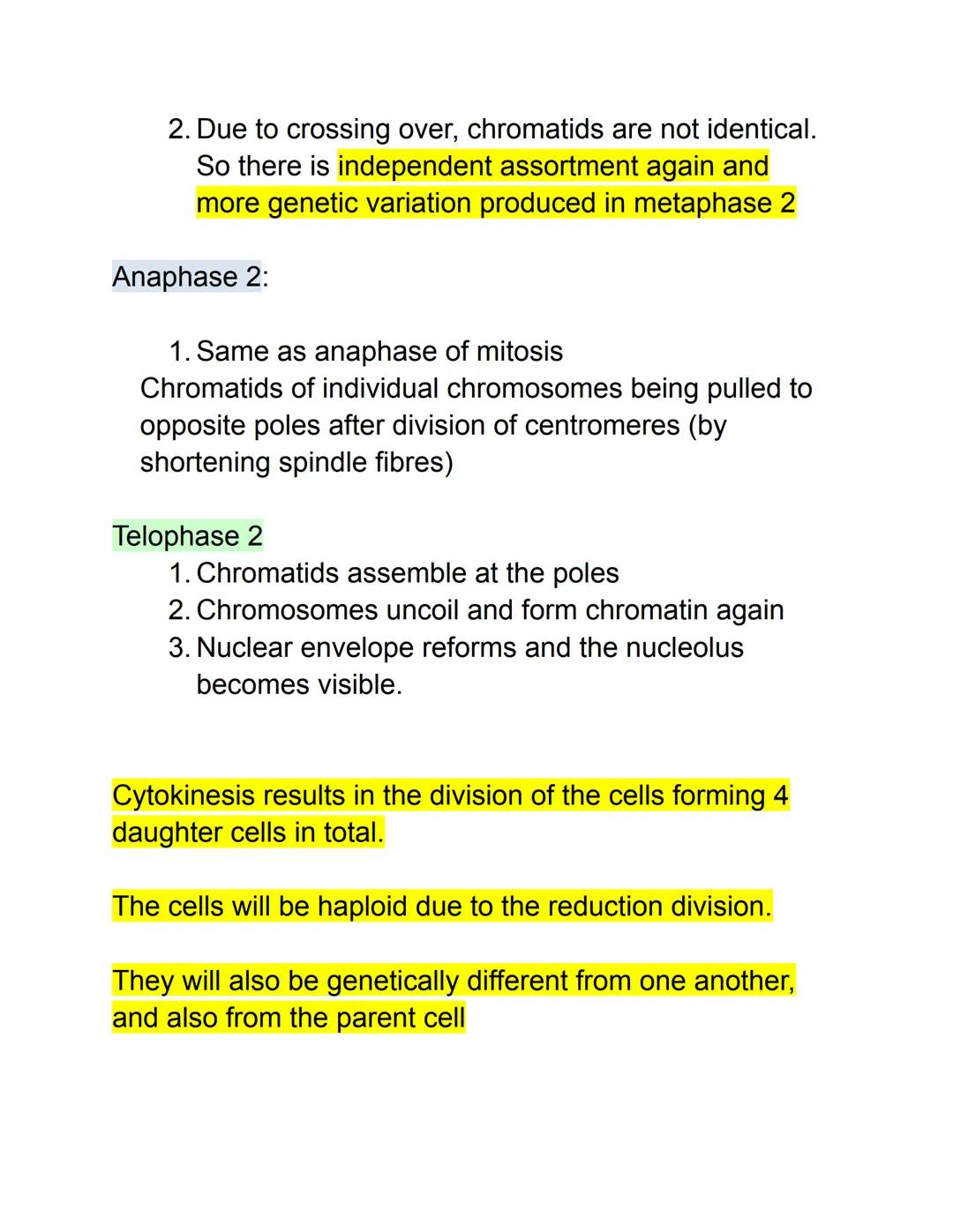 Mitosis + cytokinesis

Prophase

1. Nucleolus disappears and nuclear envelope
appears to break down
2. Centrioles move/migrate to opposite p