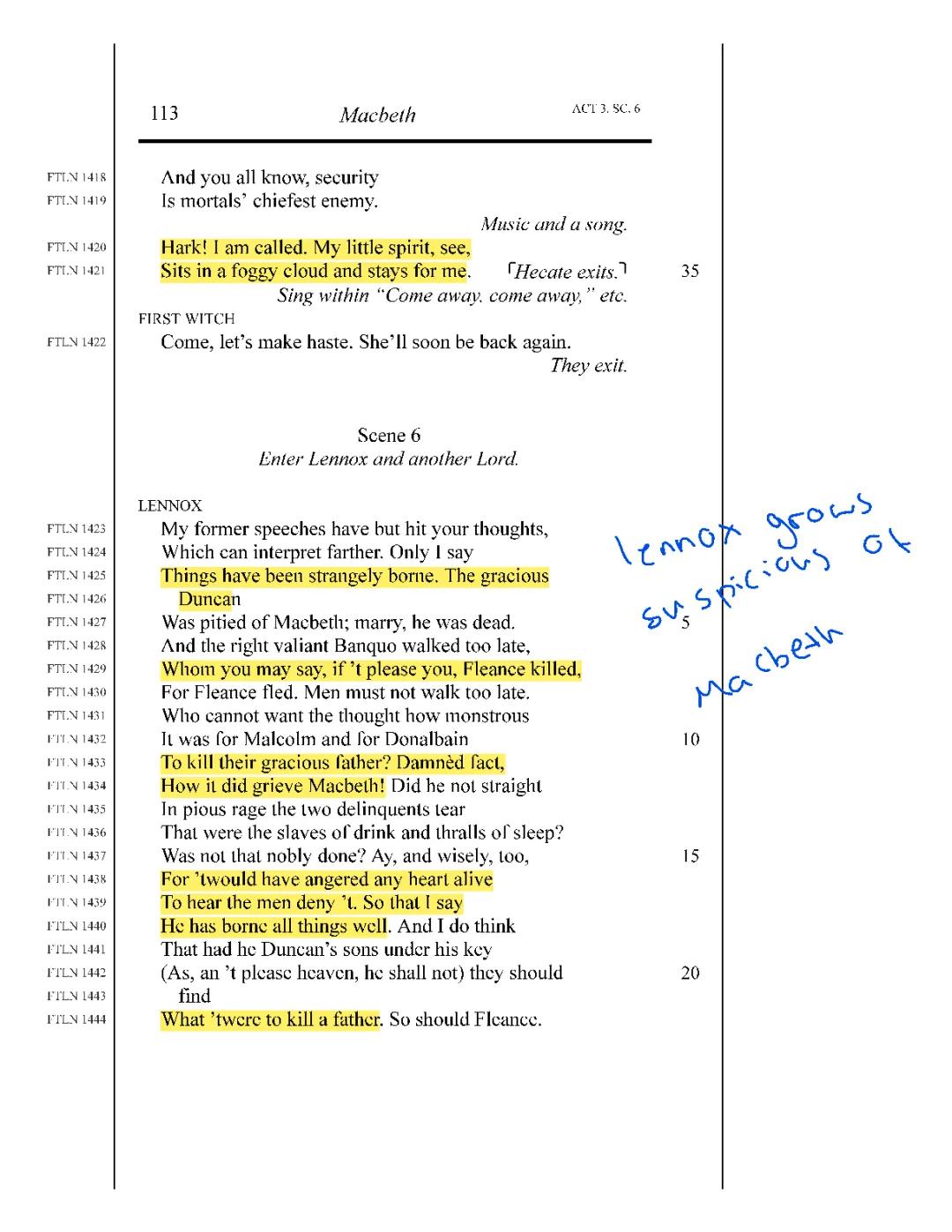 Macbeth act 3 scene 6 annotation