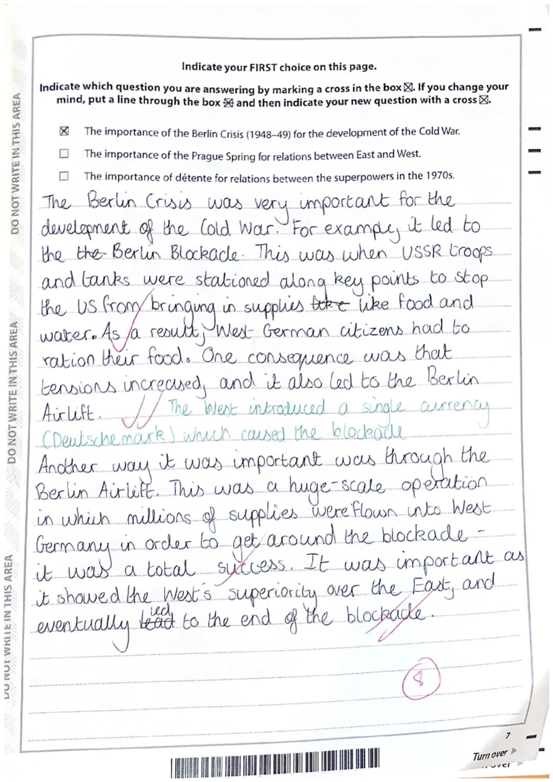 I
Superpower relations and the Cold War, 1941-91
Answer ALL questions. Write your answers in the spaces provided.
1 Explain two consequences