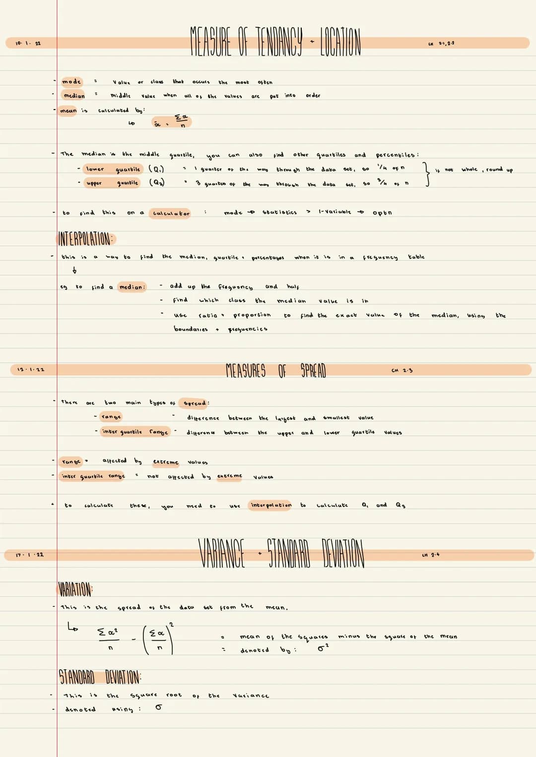 Edexcel Year 12 Statistics Study Notes and Revision PDF