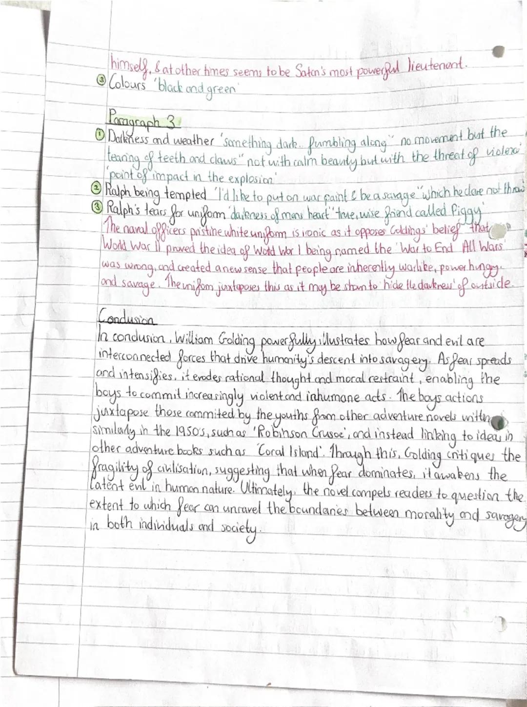 Power & Leadership Essay Plan
Thesis
In Lord of the Flies, William Golding examines the theme of power and leadership to explore the dynamic