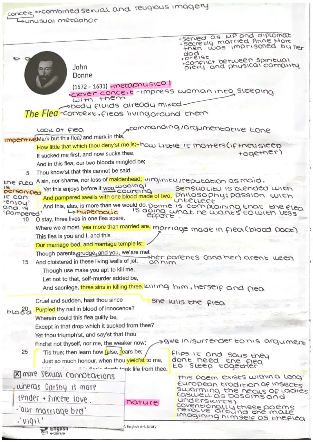 The Flea by John Donne: Simple Summary, Themes, and Analysis PDF