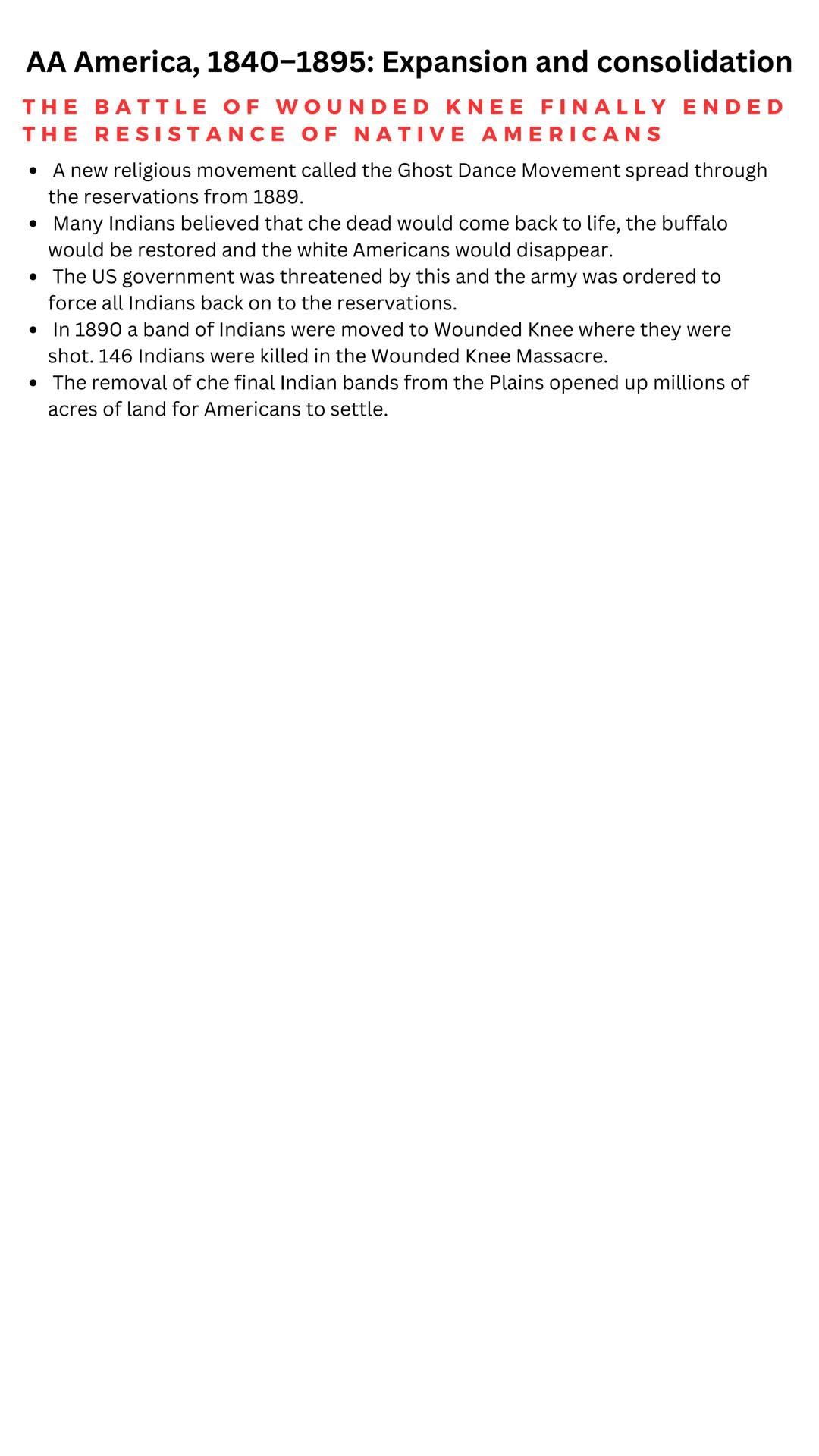 GCSE HISTORY
AQA UNDERSTANDING THE MODERN WORLD
with
SECTION A- AA AMERICA 1840-1895:
expansion and consolidation TABLE OF CONTENTS
UNDERSTA