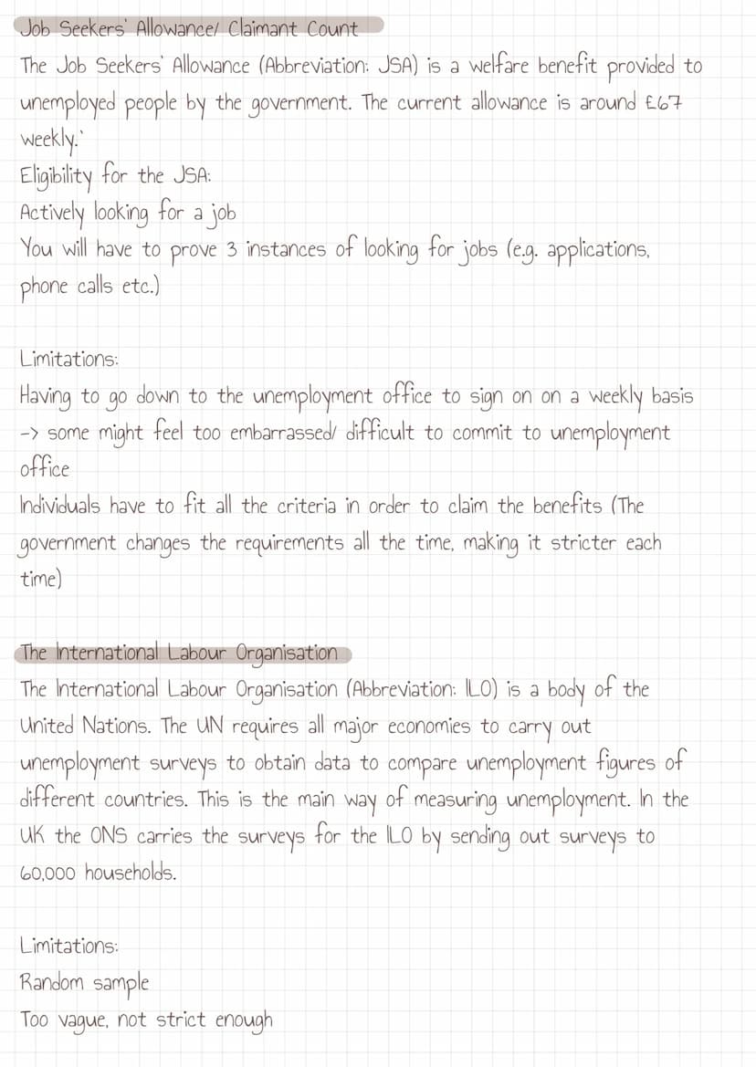 THEME 2: EMPLOYMENT
AND UNEMPLOYMENT Job Seekers' Allowance/ Claimant Count
The Job Seekers' Allowance (Abbreviation: JSA) is a welfare bene