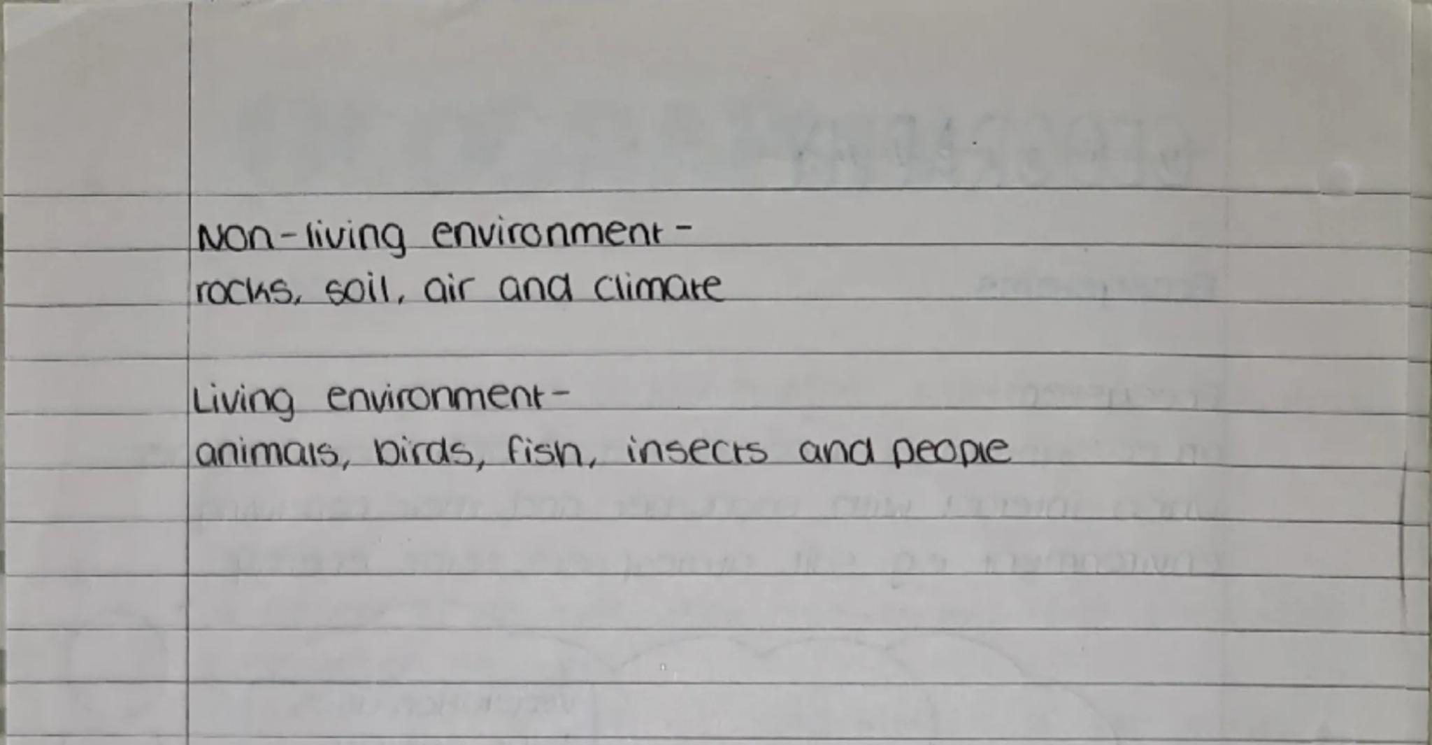 GEOGRAPHY
Ecosystems
Ecosystem-
an ecosystem is a community of plants and animais
which interact with eachother and their non-living
environ