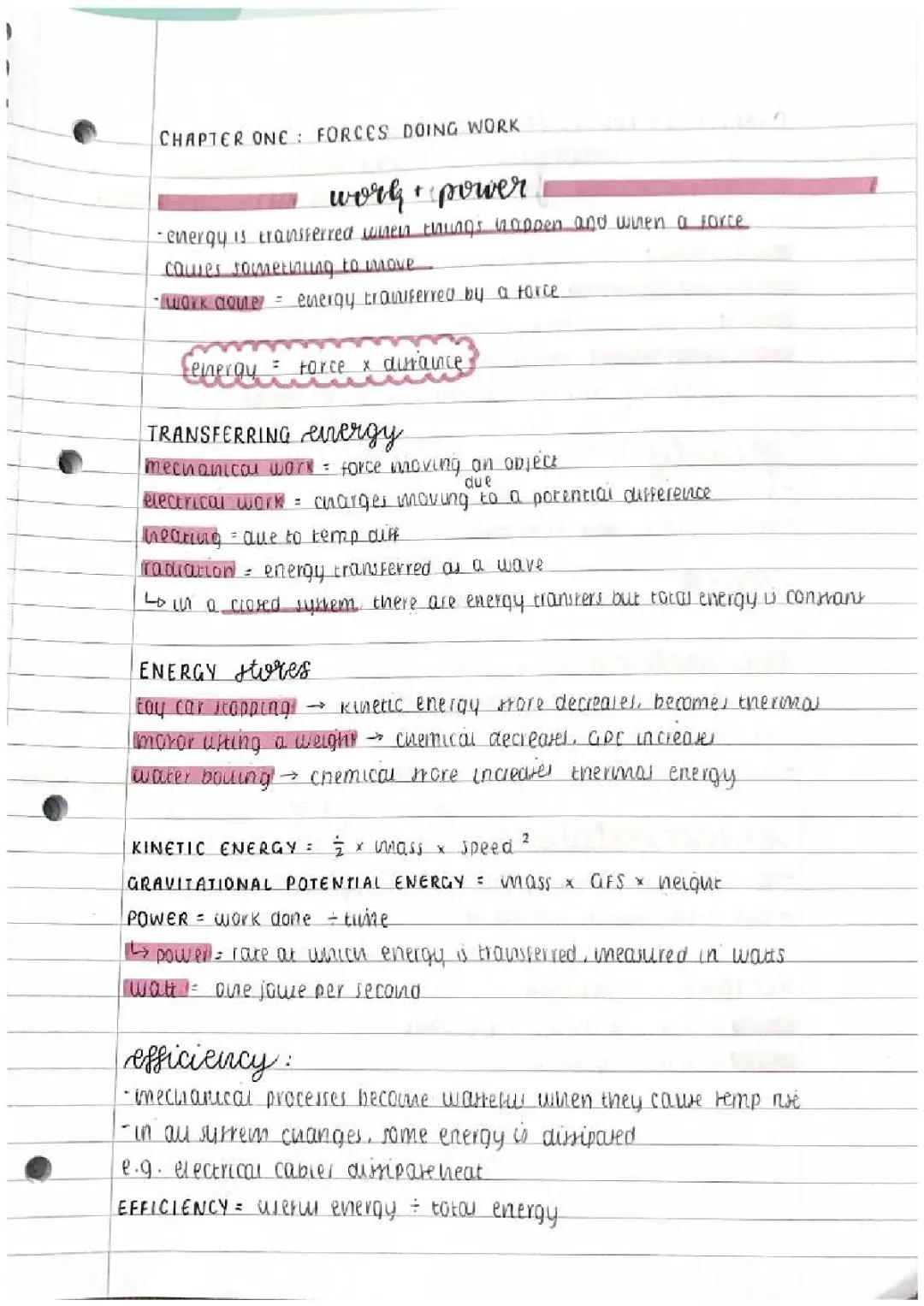 gcse physics work and power