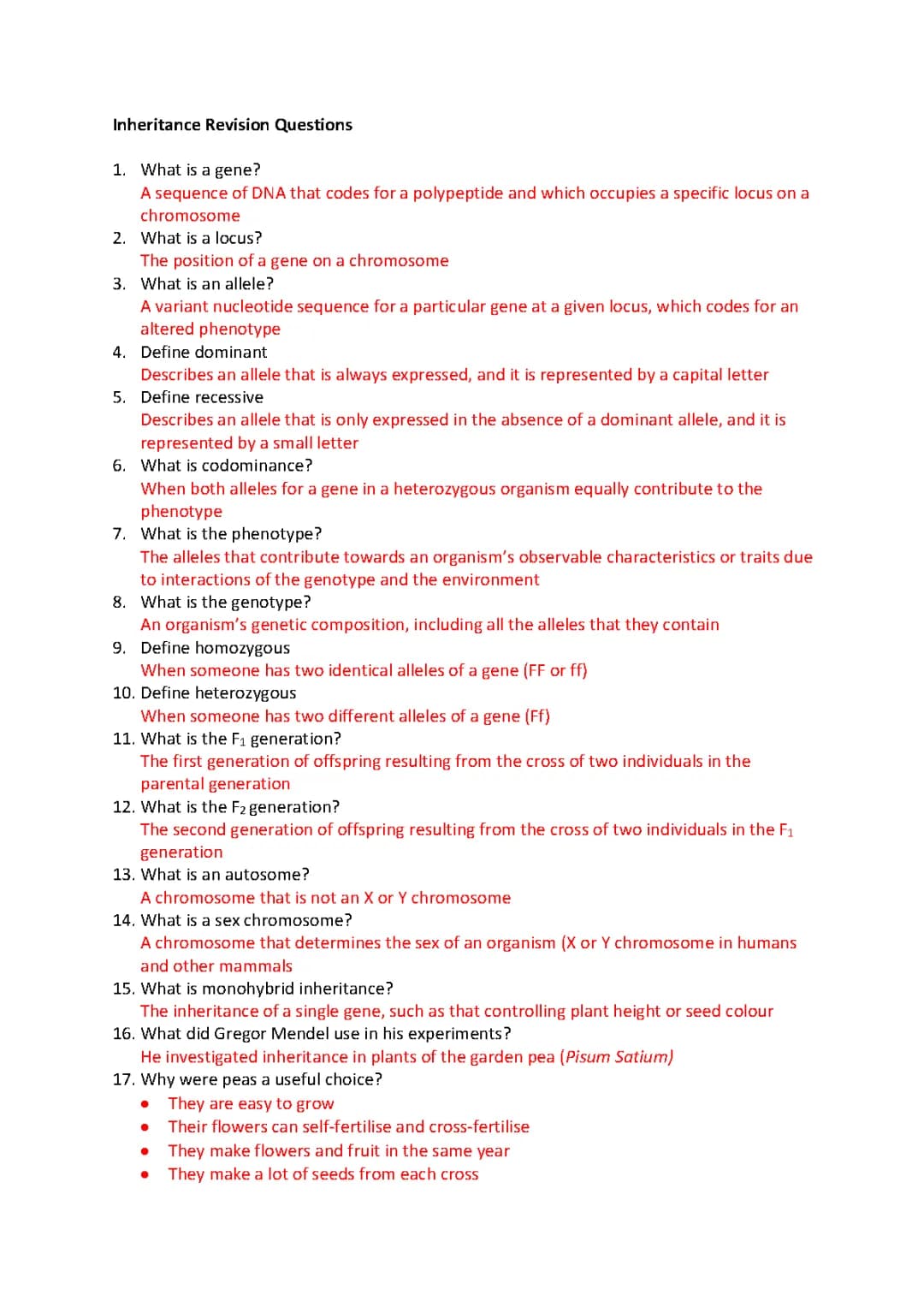 Your Guide to Inheritance: Easy Revision Questions & Answers!