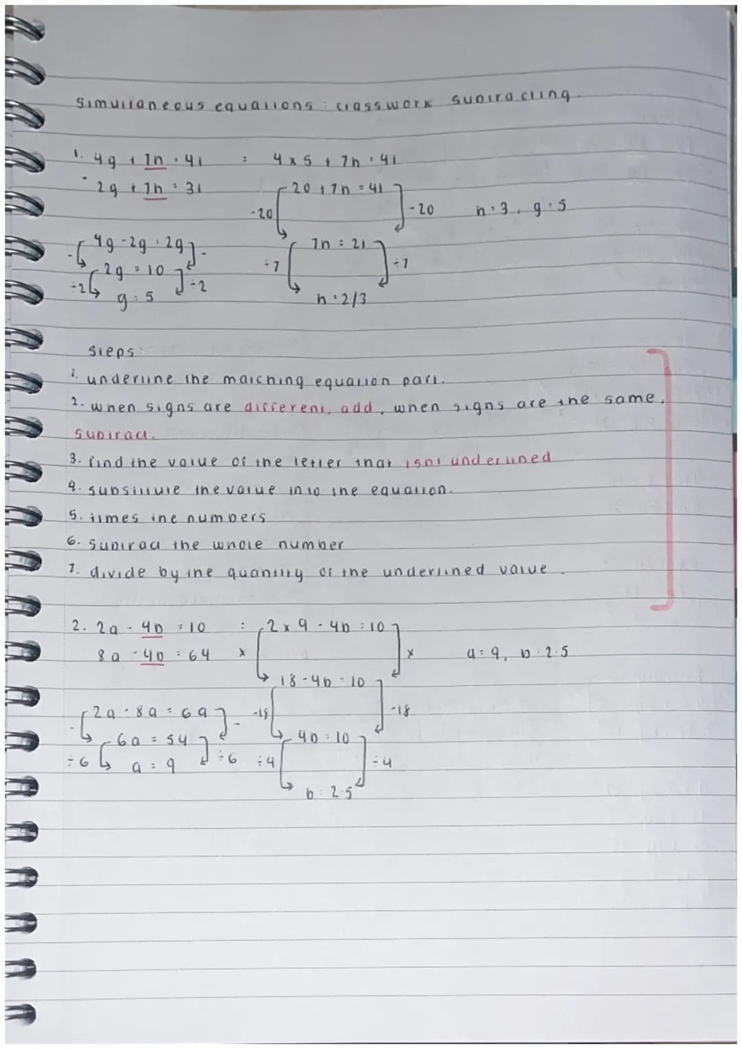 solving simultaneous equallons using sunsillusion
exercise:
³. y. 5x -4
y 3x + 12
5x4 = 3x + 12
-12
-5x
:2
+26
- 4 = 3x 112
5x-16 = 3x
2. 3y