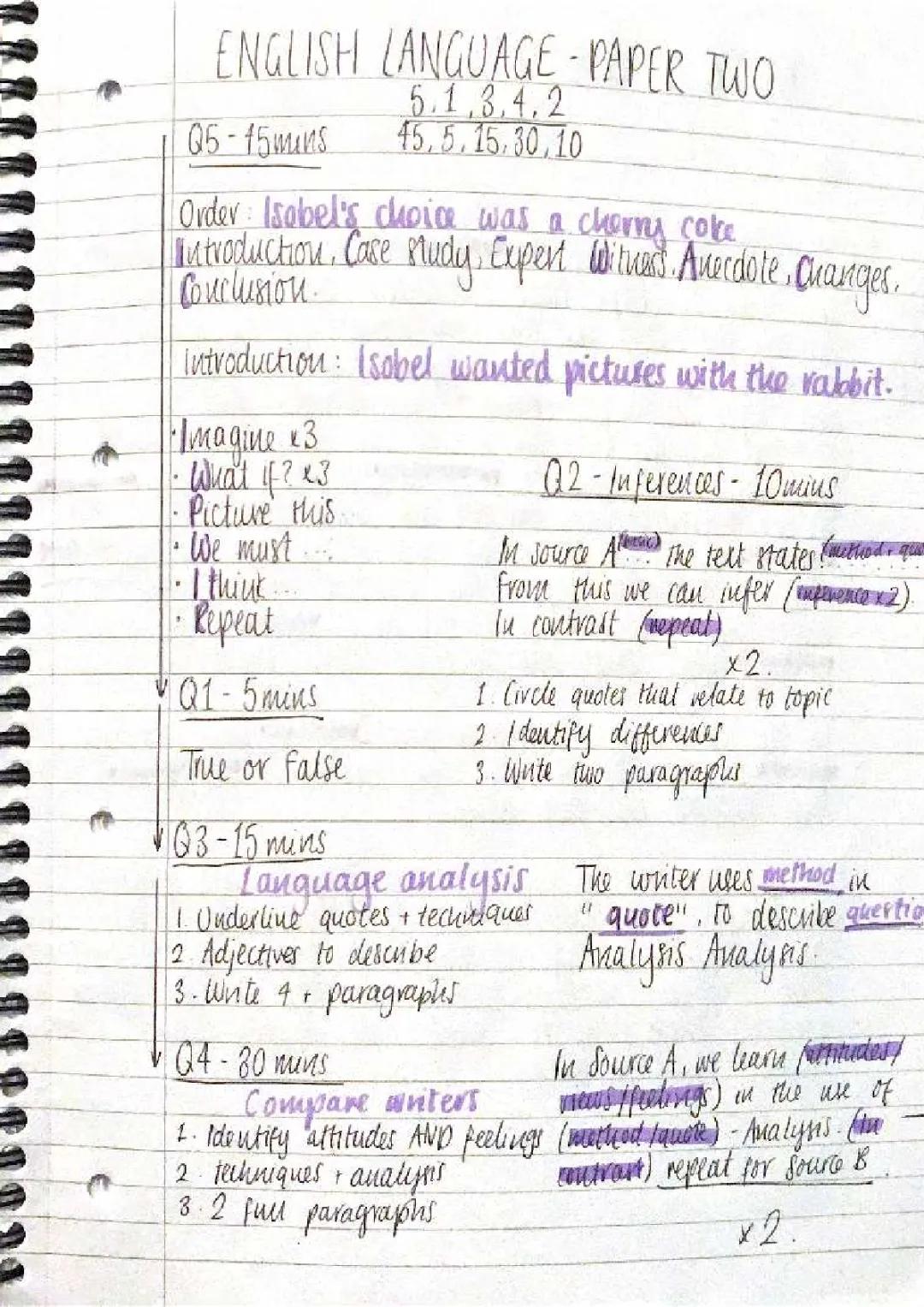 How to Structure English Language Paper 2 Answers - Model Answers and Tips