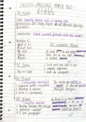 Know English Language Paper 2 Structure thumbnail