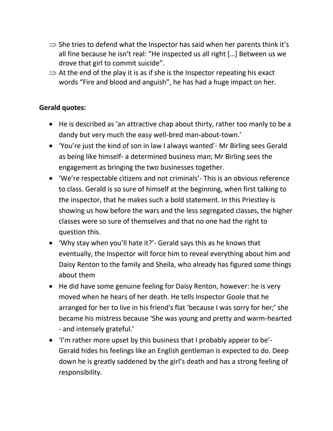 An Inspector Calls Key Quotations
Role of women/Women's rights
⇒ At this time women couldn't vote.
⇒ Mr Birling uses women as cheap labour: 